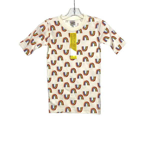 Hanna Andersson Organic Cotton Rainbow Pajama Top Shirt 160 cm US 14-16 NWT - Picture 1 of 8